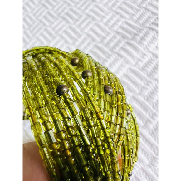 Vintage Beaded Cuff Bracelet Lot – Y2K Memory Wire Boho Jewelry – Set of 3 - Picture 6 of 13